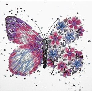 Abris Art stamped bead stitch kit "Pink wings",...