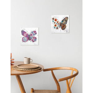 Abris Art Perlenstich Set "Schmetterling", bedruckt, 15x15cm