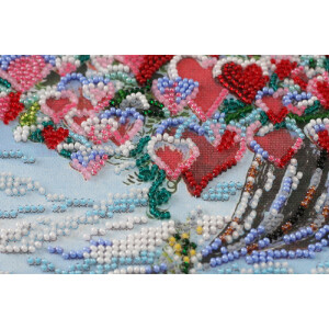 Abris Art stamped bead stitch kit "Tree of love", 27x37cm, DIY