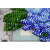 Abris Art gestempelde kraal Stitch Kit "Gentle Hydrangeas", 20x20cm, DIY