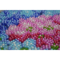Abris Art stamped bead stitch kit "Gentle hydrangeas", 20x20cm, DIY