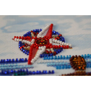 Abris Art stamped bead stitch kit "Attracted distance", 20x20cm, DIY
