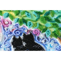 Abris Art stamped bead stitch kit "Together forever", 20x20cm, DIY