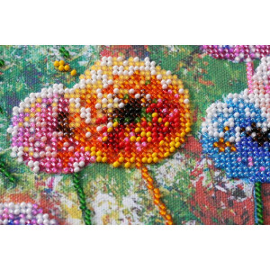 Kit au point perlé estampé Abris Art "Boules multicolores", 20x20cm, DIY
