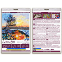 Abris Art kit de punto de cuentas estampadas "Amanecer de la tarde", 20x20cm, DIY