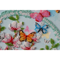 Abris Art stamped bead stitch kit "Keys to the spring", 20x20cm, DIY