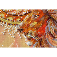 Kit de point de perle estampé Abris Art "Lion ensoleillé", 20x20cm, DIY