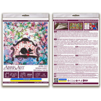 Набор для вышивания бисером с печатью Abris Art "Весенний гость", 20x20 см