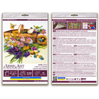 Набор для вышивания бисером с печатью Abris Art "Первые цветы", 20x20 см