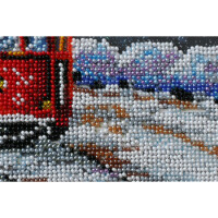 Abris Art stamped bead stitch kit "Tram of wishes", 20x20cm, DIY