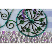 Набор для вышивания бисером с печатью Abris Art "Романтический сад", 20x20 см