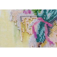 Набор для вышивания бисером с печатью Abris Art "Зонтик и тюльпаны", 20x20 см