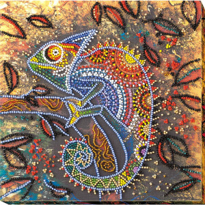 Abris Art stamped bead stitch kit "Chameleon",...