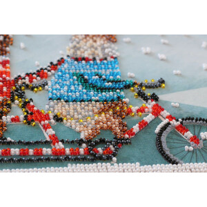 Abris Art stamped bead stitch kit "Tandem", 20x20cm, DIY