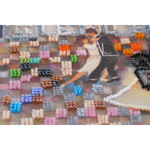Abris Art stamped bead stitch kit "La Boca", 20x20cm, DIY