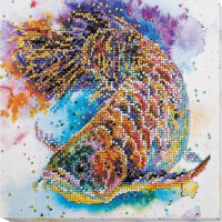 Abris Art stamped bead stitch kit "Good luck fish", 20x20cm, DIY