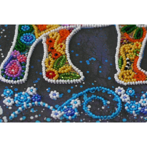 Abris Art stamped bead stitch kit "Indian elephant", 20x20cm, DIY