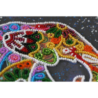 Набор для вышивания бисером с печатью Abris Art "Индийский слон", 20x20 см