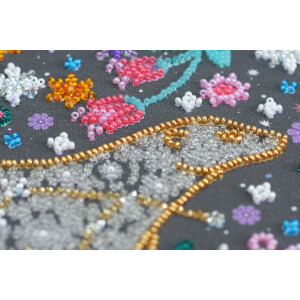 Abris Art stamped bead stitch kit "Under the star of hapiness", 20x20cm, DIY