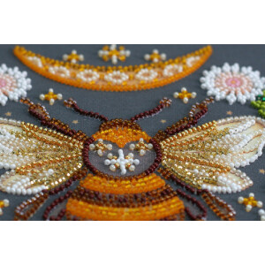 Abris Art stamped bead stitch kit "Honey dream", 20x20cm, DIY