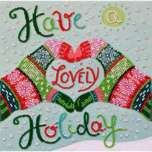 Abris Art stamped bead stitch kit "Have a lovely...