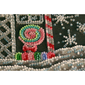 Abris Art stamped bead stitch kit "Icing-sugar", 20x20cm, DIY