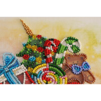 Abris Art stamped bead stitch kit "Gift Machine", 20x20cm, DIY