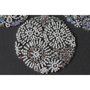 Abris Art stamped bead stitch kit "Lace balls", 20x20cm, DIY