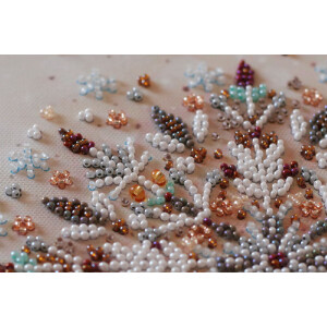 Abris Art stamped bead stitch kit "Snowing",...