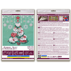 Abris Art stamped bead stitch kit "Decorate", 20x20cm, DIY