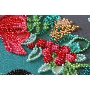 Abris Art stamped bead stitch kit "Would you like a berry?", 20x20cm, DIY