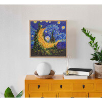 Abris Art gestempelde kraal Stitch Kit "Cypress Moon", 20x20cm, DIY