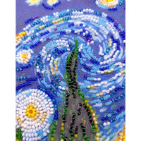 Набор для вышивания бисером с печатью Abris Art "Кипарисовая луна", 20x20 см