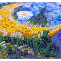 Abris Art stamped bead stitch kit "Cypress moon", 20x20cm, DIY