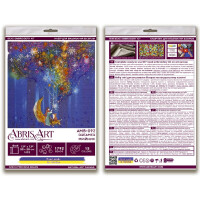 Набор для вышивания бисером с печатью Abris Art "Мечтатель", 20x20 см