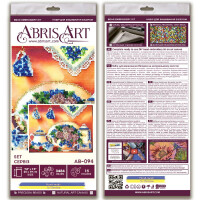Набор для вышивания бисером с печатью Abris Art "Чайный сервиз", 19x25 см