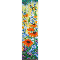 Набор для вышивания бисером с печатью Abris Art "Золотые зонтики", 15x60 см