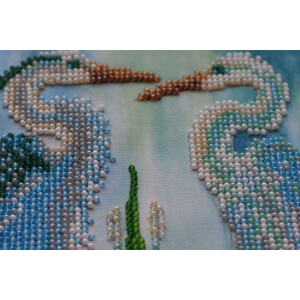 Abris Art stamped bead stitch kit "Herons", 17x25cm, DIY