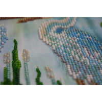 Abris Art stamped bead stitch kit "Herons", 17x25cm, DIY