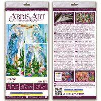 Набор для вышивания бисером с печатью Abris Art "Цапли", 17x25 см