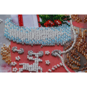 Abris Art stamped bead stitch kit "New Year`s Miracle", 25x20cm, DIY