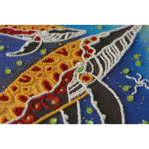 Набор для вышивания бисером с печатью Abris Art "Дети океана", 30x20 см