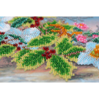 Abris Art stamped bead stitch kit "Christmas bouquet", 21x37cm, DIY