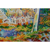Abris Art stamped bead stitch kit "Wonder-city", 30x22cm, DIY
