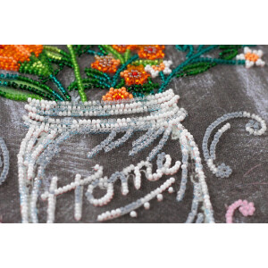 Abris Art stamped bead stitch kit "Welcome", 33x23cm, DIY