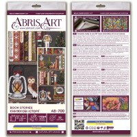 Kit di tiri per talloni stampato Abris art "Book Stories", 46x21cm, fai -da -te
