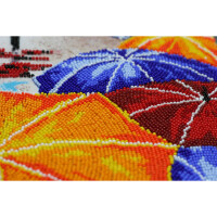 Abris Art stamped bead stitch kit "Umbrellas", 18x40cm, DIY
