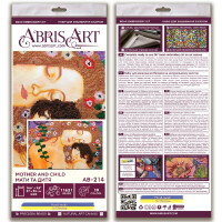 Abris Art stamped bead stitch kit "Mother and Child", 25x37cm, DIY
