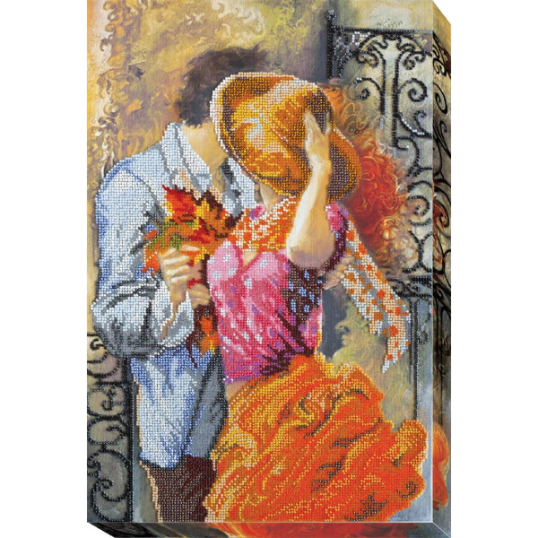 Abris Art Perlenstich Set "Dating", bedruckt, 43x29cm