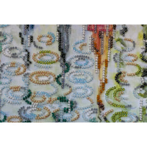 Abris Art stamped bead stitch kit "Cheerful umbrellas", 40x20cm, DIY